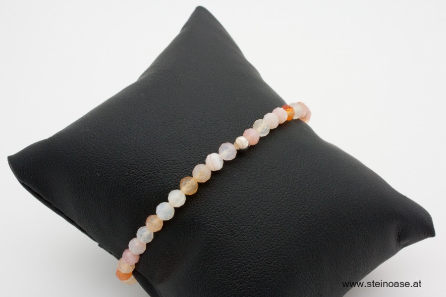 Armband Aprikosen-Achat facettiert 4mm